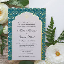Casamento Floral em Ouro Art Déco Lotus
