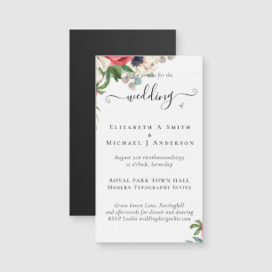 Casamento Floral Eucalyptus Greenery, Marinho Verm