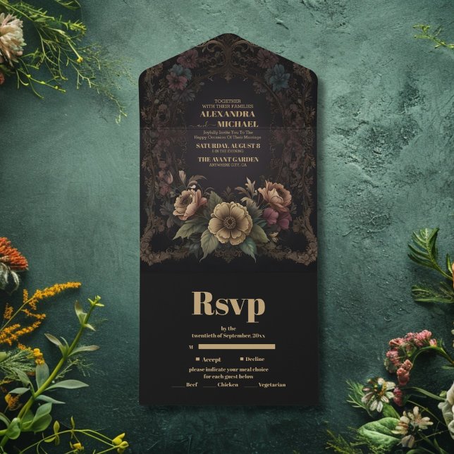 Casamento Floral Gótico Vitoriano Real (Criador carregado)