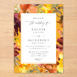 Casamento Floral Laranja e Amarelo -3 Dourado