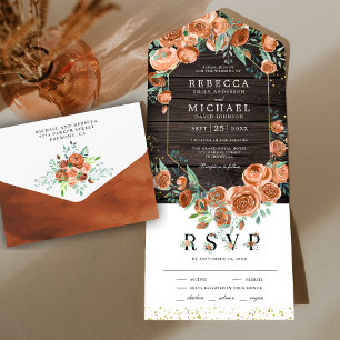 Casamento Floral Madeira Laranja Queimada Terrosa