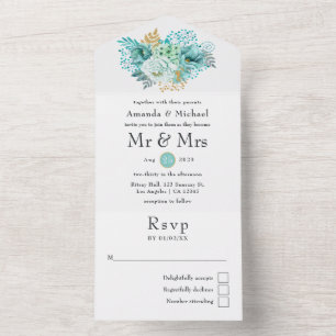 Casamento Floral Mint Watercolor