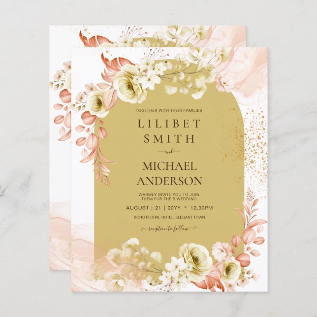 Casamento Floral Mix Boho (Frente/Verso)