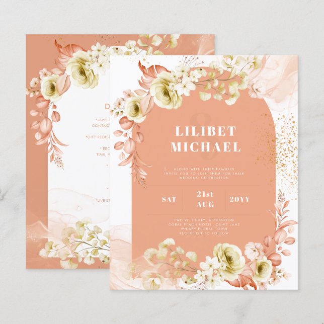 Casamento Floral Mix Boho (Frente/Verso)