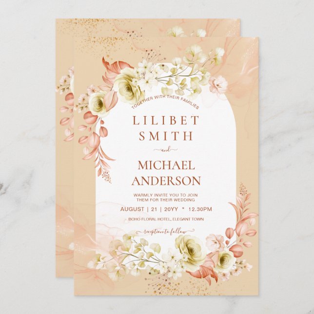 Casamento Floral Mix Boho (Frente/Verso)