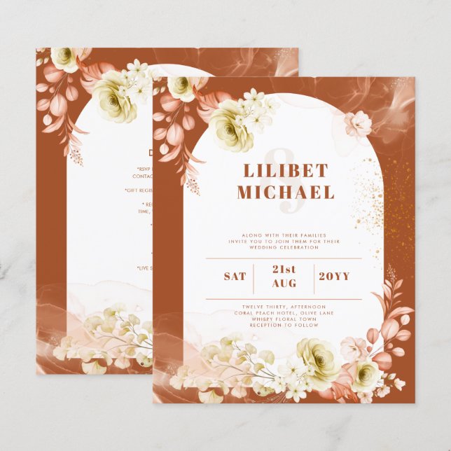 Casamento Floral Mix Boho (Frente/Verso)