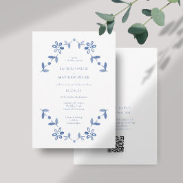 Casamento Floral Moderno Branco + Azul