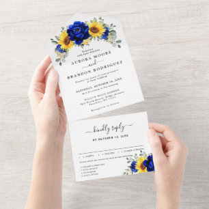 Casamento Floral Moderno de Girassol Russo Real