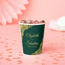 Casamento Floral Ouro Elegante
