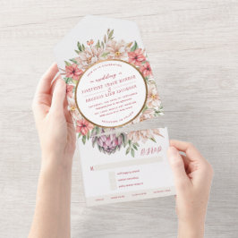 Casamento Floral Pastel Ilha Tropical Tudo Em Um I