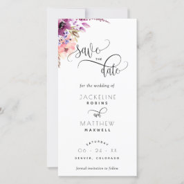 Casamento Floral Purple Lilac Salva O Marcador De