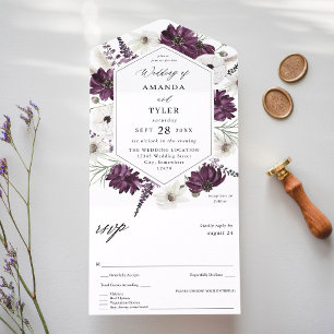Casamento Floral Púrpura e Branca