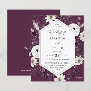 Casamento Floral Púrpura e Branco - Roxo