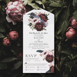 Casamento Floral Raven Raven Gótico Romântico