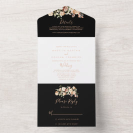 Casamento Floral Real Formal Negro