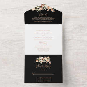 Casamento Floral Real Formal Negro