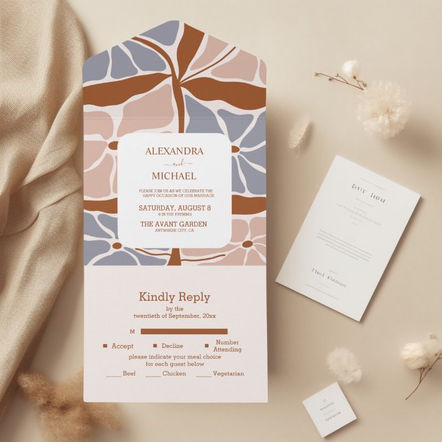 Casamento Floral Retro Boho Chic (Criador carregado)