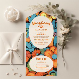 Casamento Floral Retro Boho dos Anos 70