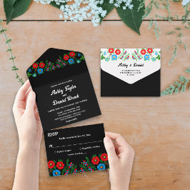Casamento Floral Romântico Rosas Vermelhas Azuis B