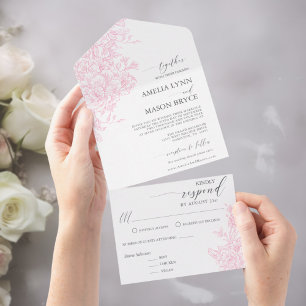 Casamento Floral Rosa Elegante Vitoriano