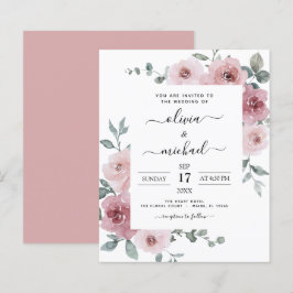 Casamento Floral Rosa Rosa-Rosa-Dusty