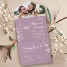 Casamento floral roxo empoeirado de orquídeas Eleg