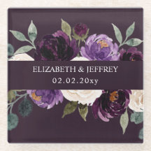 Casamento Floral Roxo Púrpura Marfim Berinjela