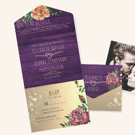 Casamento Floral Roxo Rústico