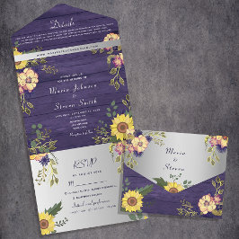 Casamento Floral Roxo Rústico da Floresta