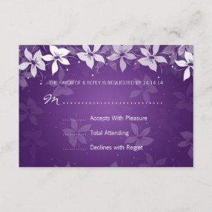 Casamento Floral RSVP Blooms Exóticos Roxo