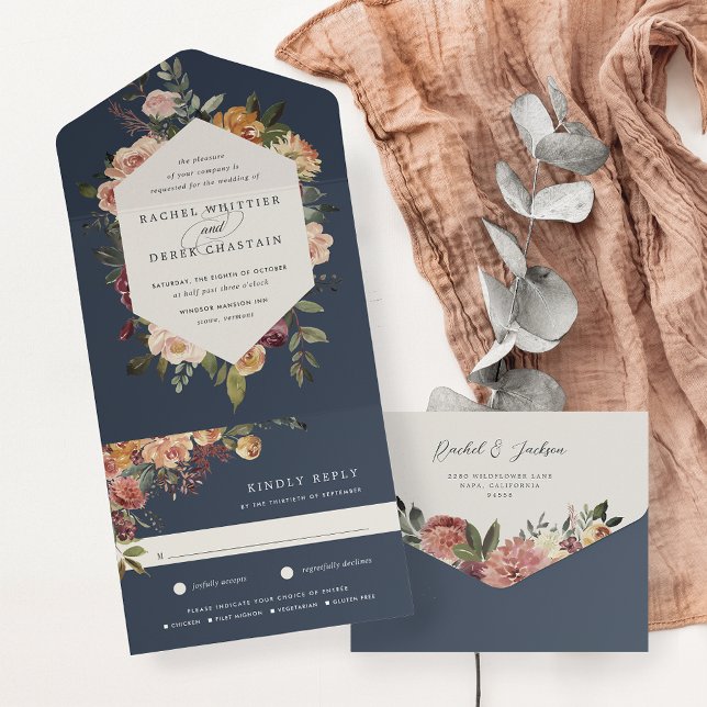 Casamento Floral Rustic Bloom Watercolor (Criador carregado)