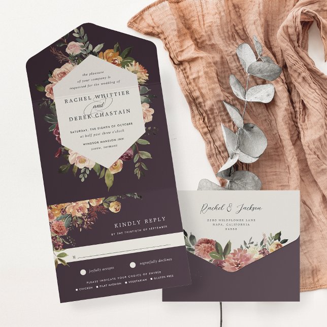 Casamento Floral Rustic Bloom Watercolor (Criador carregado)