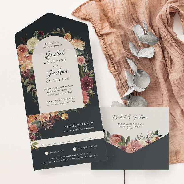 Casamento Floral Rustic Bloom Watercolor (Criador carregado)