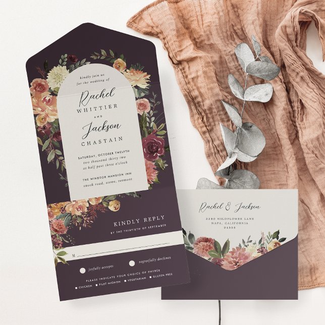 Casamento Floral Rustic Bloom Watercolor (Criador carregado)
