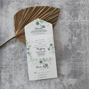 Casamento Floral Rustic Eucalyptus Dourado