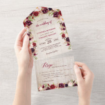 Casamento Floral Rustic Wood Marsala (Não é necess