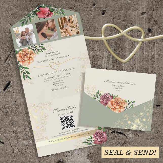 Casamento Floral Rústico Boho em Tons de Pêssego e (Criador carregado)