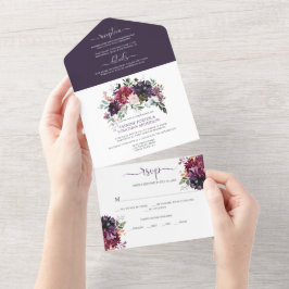 Casamento Floral Rústico Boho Roxo Rosa Vermelho