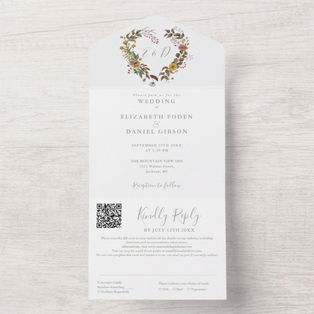 Casamento Floral Rústico em Verde Salvia com Códig (Interno)