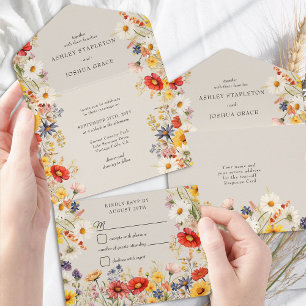 Casamento Floral Selvagem Rústico Elegante e RSVP