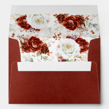 Casamento Floral Vermelho Borgonha Terracota Branc