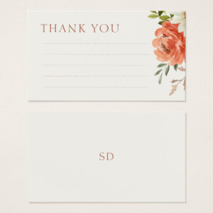 Casamento Floral Vinculado Obrigado Nota Cartão De