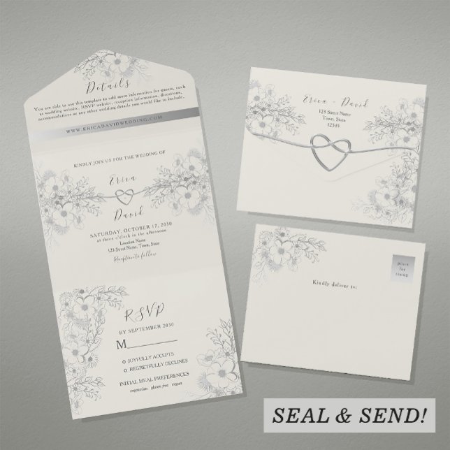 Casamento Floral Vintage Clássico Elegante (Criador carregado)