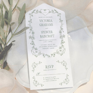 Casamento Floral Vintage em Verde Sálvia