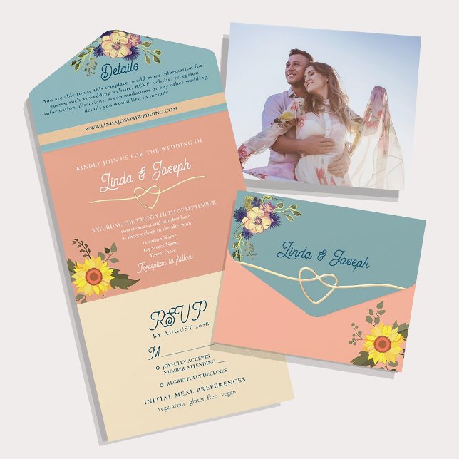 Casamento Floral Vintage Pastel (Criador carregado)
