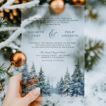 Casamento Floresta de Pinheiros com Neve de Invern