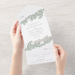 Casamento Folhagem Verde Elegante