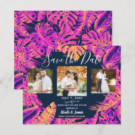 Casamento Folhas Tropicais Laranja Rosa Salve a Da