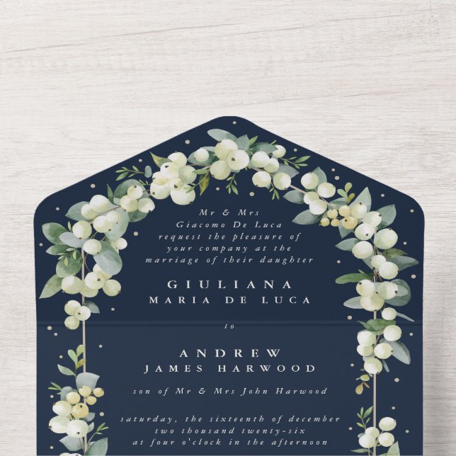 Casamento Formal Dark Navy Snowberry+Eucalipto (Superior Interna)