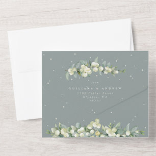 Casamento Formal de Seafoam/Cream Snowberry+Eucali